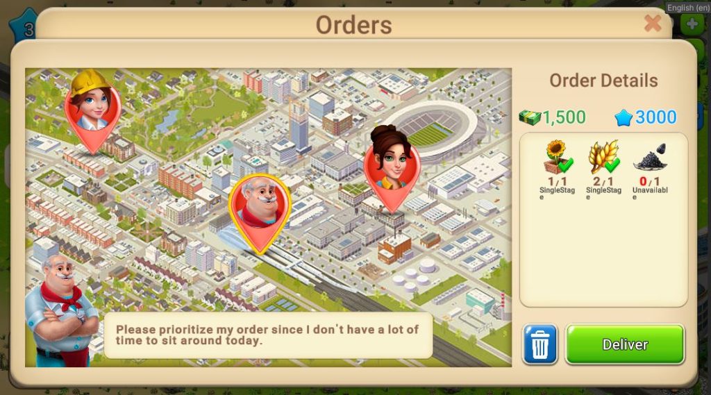 Game feature: Customer order system and GUI